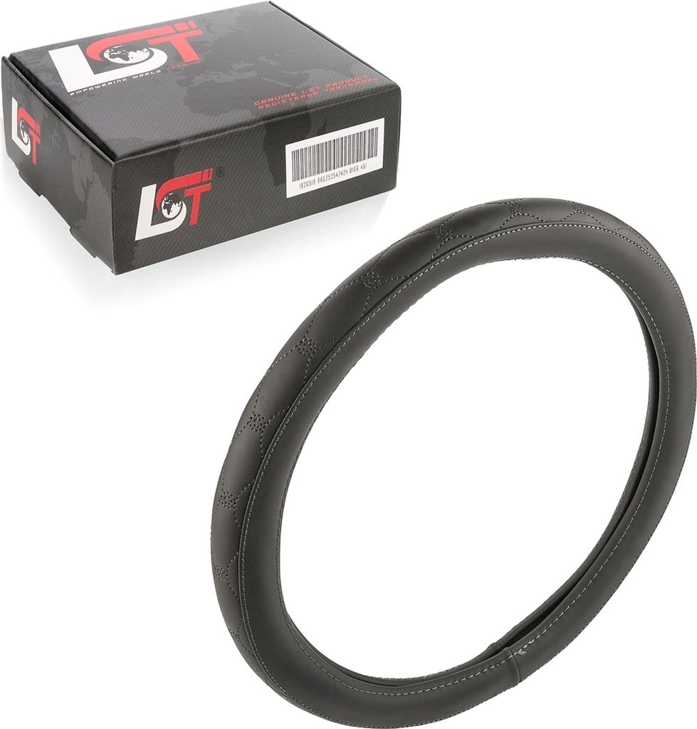 Lenkradbezug Lenkrad Hülle Ø 38x8,2cm / 15x3 Zoll Grau für AUDI PORSCHE