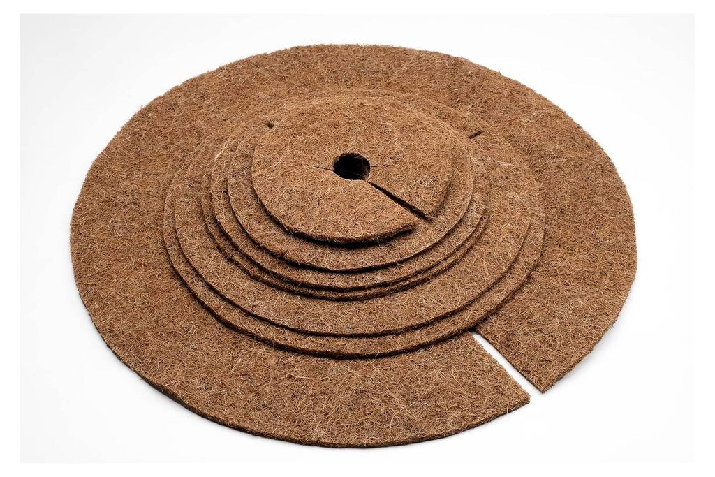 Kokosmatte rund Winterschutz für Kübelpflanzen (Ø 40 cm - 1 Stück) Kälteschutz für Pflanzen, Palmen - Frostschutz für Topfpflanzen - Kokossc...