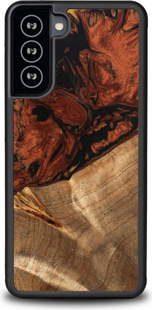 Bewood Einzigartige Hülle für Samsung Galaxy S21 Plus - 4 Elemente - Feuer