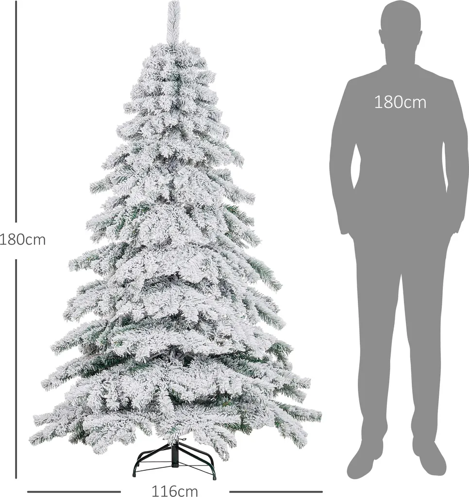 Sapin de Noël 627 branches denses et support en métal pour salon - 3