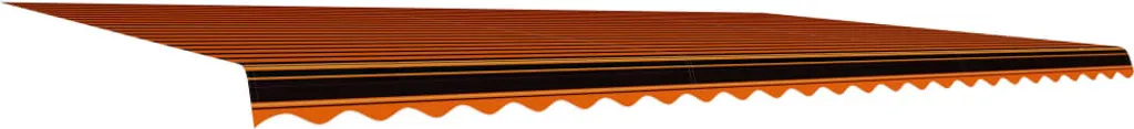 The Living Store Telo da sole in tela arancione e marrone 600 x 300 cm