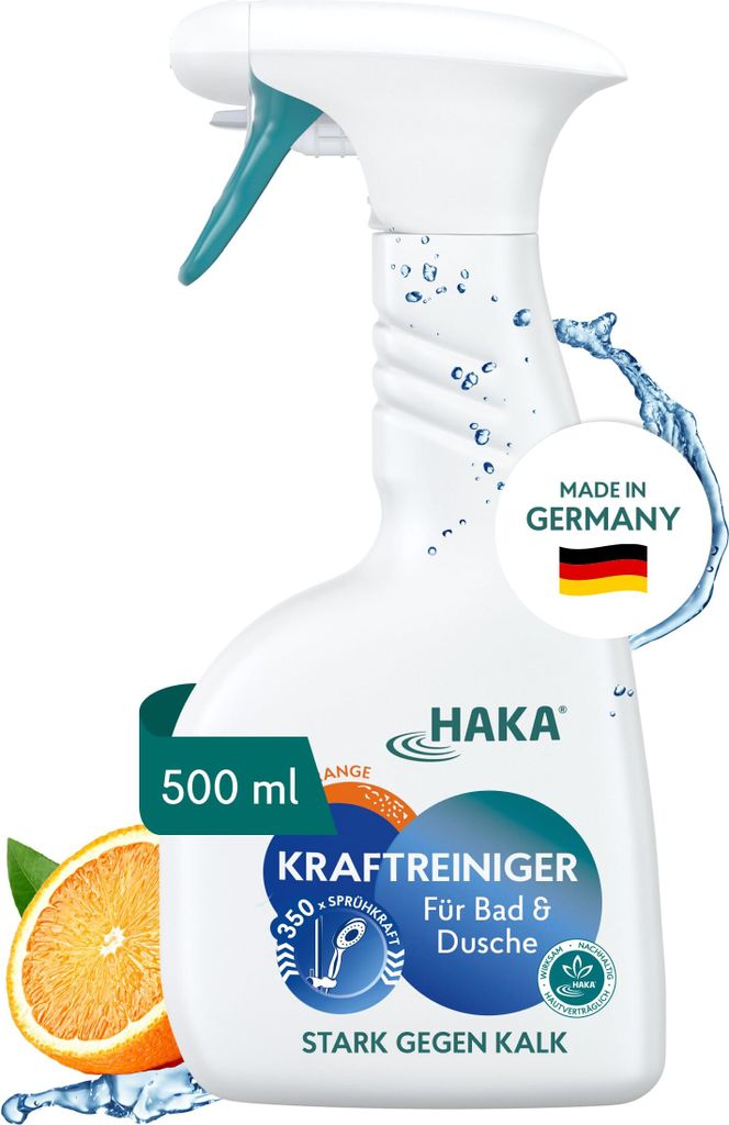HAKA Kraftreiniger Spray, 500ml, Badreiniger, starke Kalk- Produktbild 