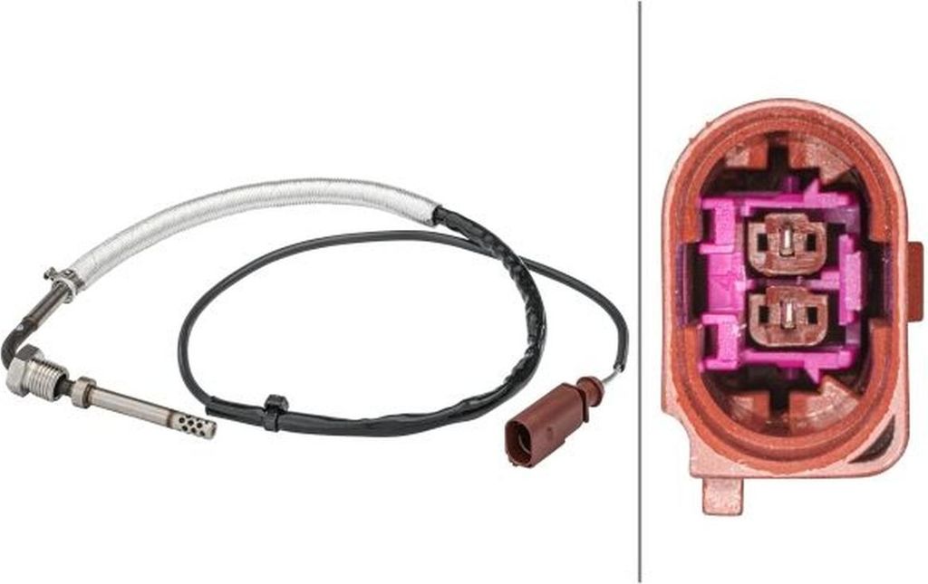 HELLA 6PT 358 181-521 Abgastemperatursensor für AUDI A4 Avant (8ED, B7) 740mm