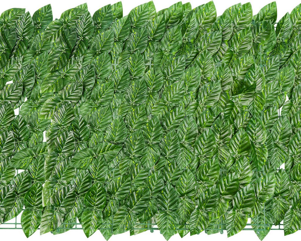 TolleTour Sichtschutzhecke Windschutz 1*3M Efeu Sichtschutz Balkonverkleidung Blätterzaun,Vanille