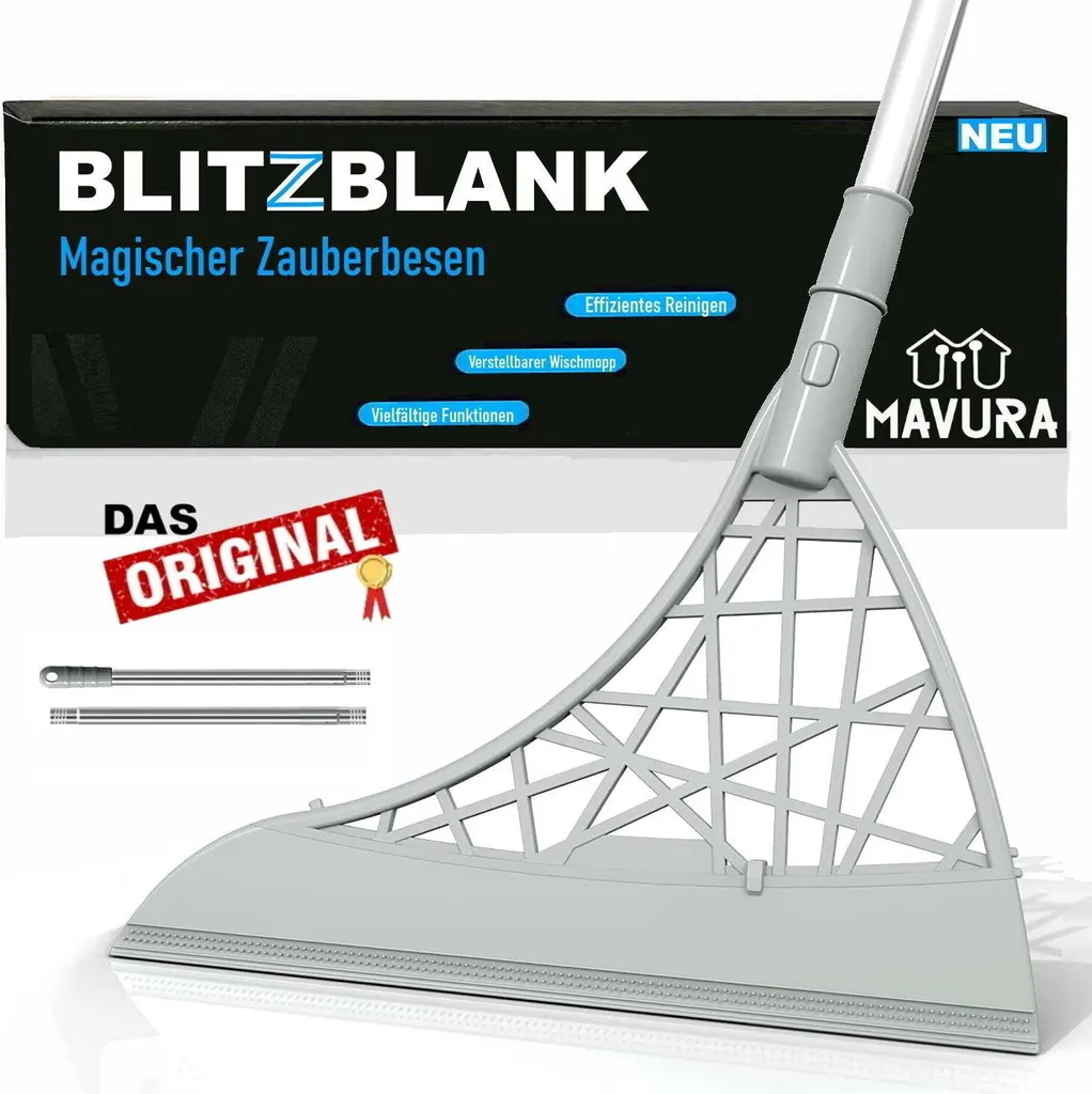 BLITZBLANK Scopa Magica in Silicone - Pulizia Professionale per Pavimenti