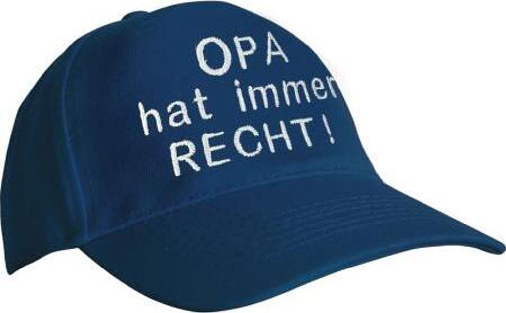 Baseballcap mit Einstickung - Opa hat immer Recht - 68241 Color - blau