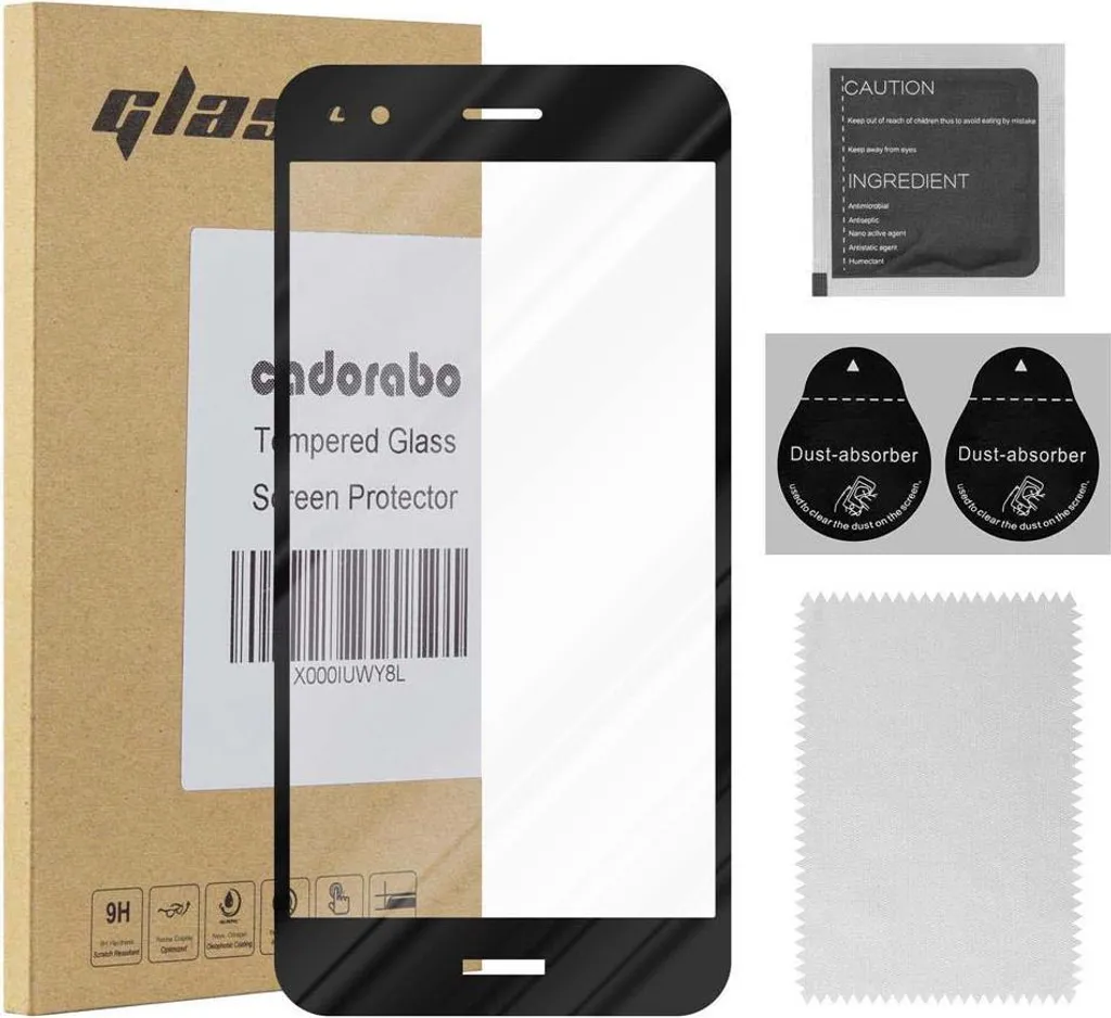 Cadorabo pellicola blindata per Huawei Y6 PRO 2017 pellicola protettiva in nero a schermo intero vetro temperato di protezione del display
