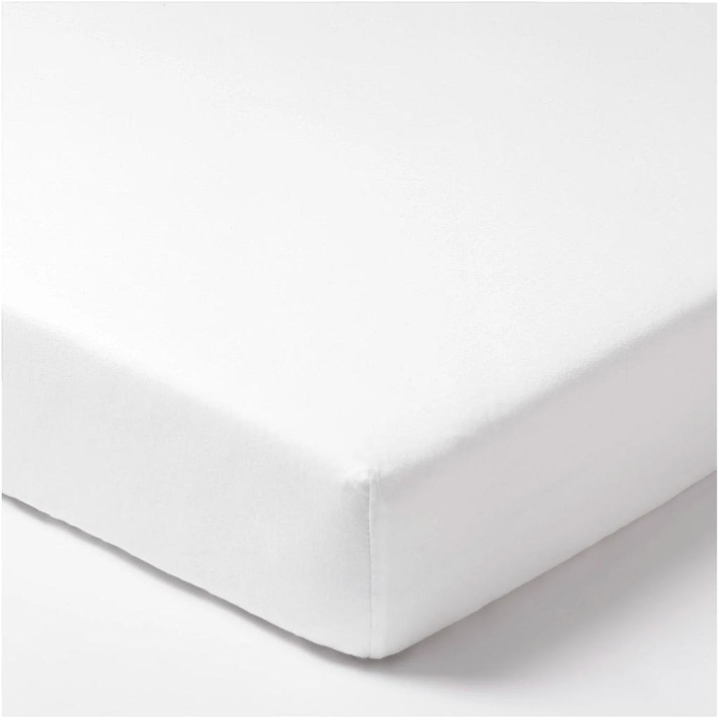 Spannbettlaken für Babys 100% Baumwolle 160x80cm Weiß Produktbild 