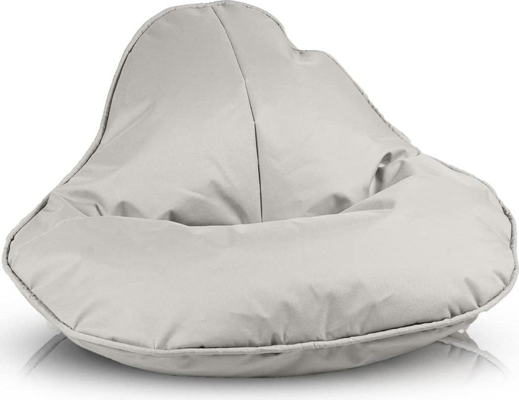 Ecopuf, Frog, Sitzsack Pouf, Sack Poufsessel Pufsack Kinder, Erwachene, 120x80cm, Perle Nc13