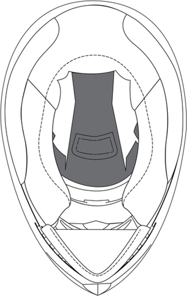 AGV K-3 SV Helmkronenpolster, schwarz, MS