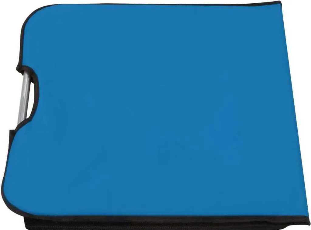 Tapis de plage bleu acier avec dossier pliable - Set de 2 matelas - 8