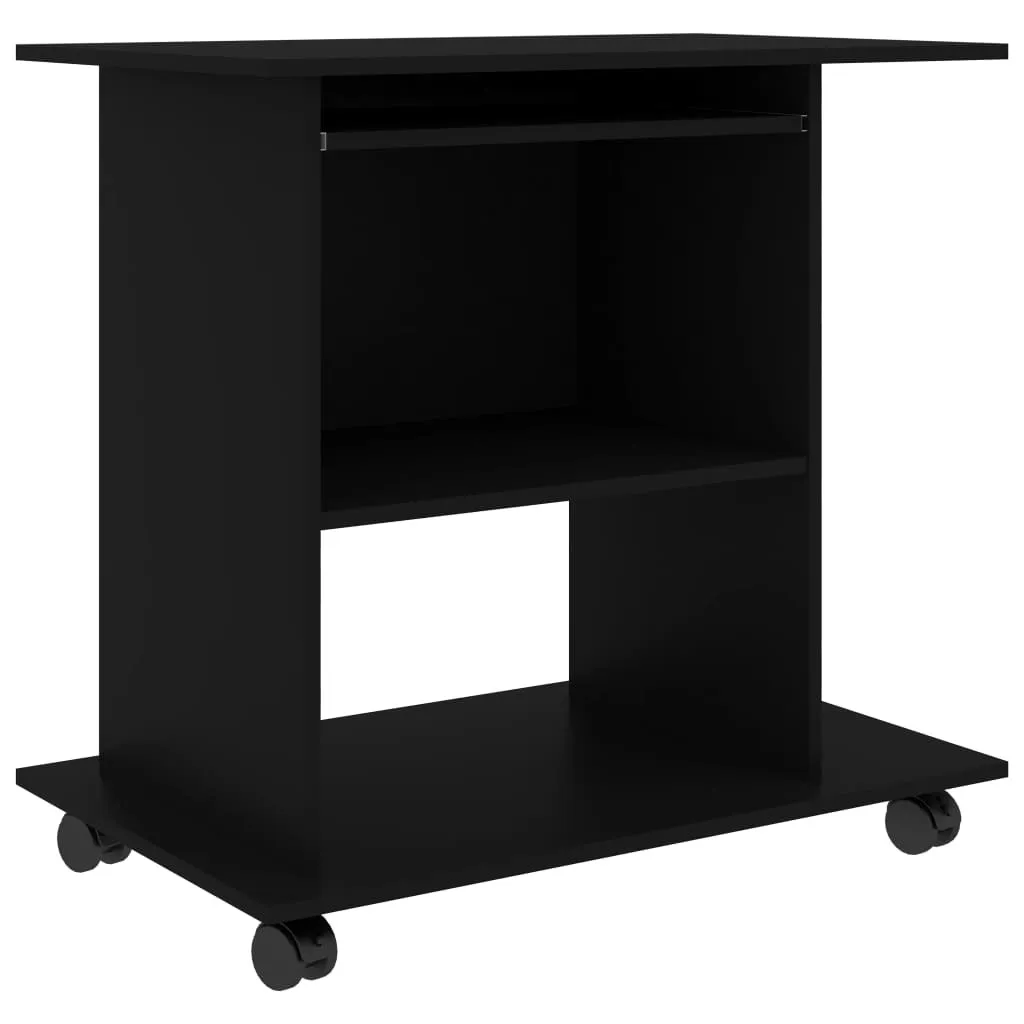 Scrivania Cameretta SYFAX 80x50 cm Nera - Tavolo Studio Piccolo Spazio