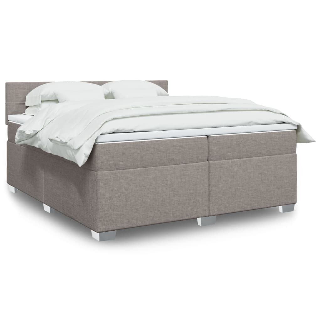 Maison Exclusive - Boxspringbett mit Matratze Taupe 200x200 cm Stoff