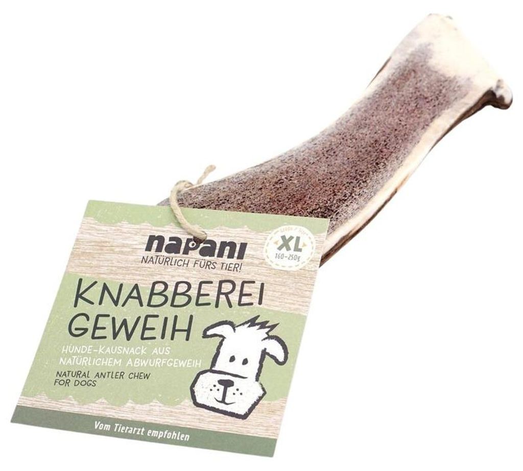 napani Knabberei Geweih, halb, Größe: XL