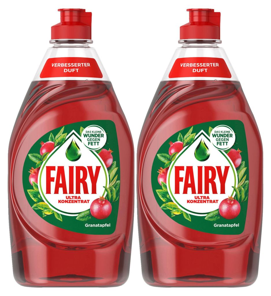 Fairy Spülmittel Ultra Konzentrat Granatapfel 450ml - Gegen Fett (2er Pack)