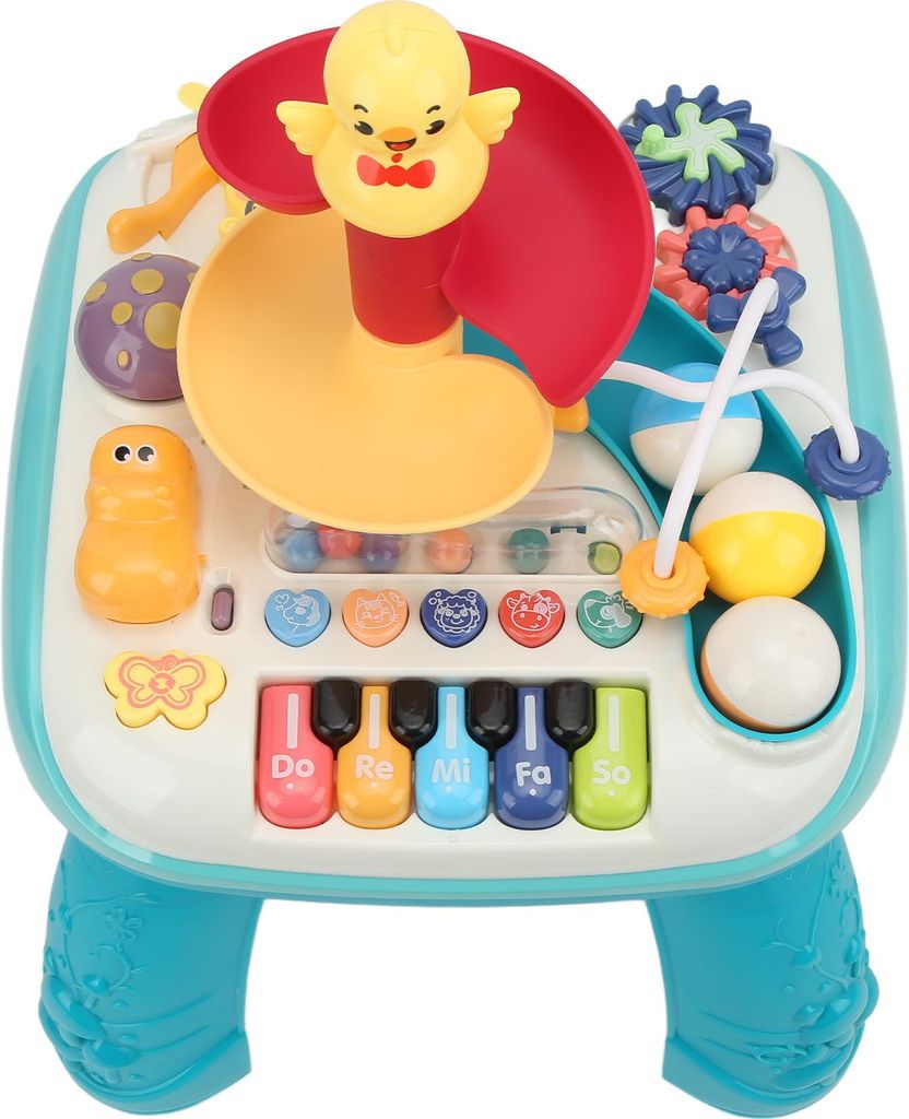 Baby-Musikspielzeug, rotierende rollende Kugeln, 5 Tasten, Tiergeräusche, frühes Lernspielzeug