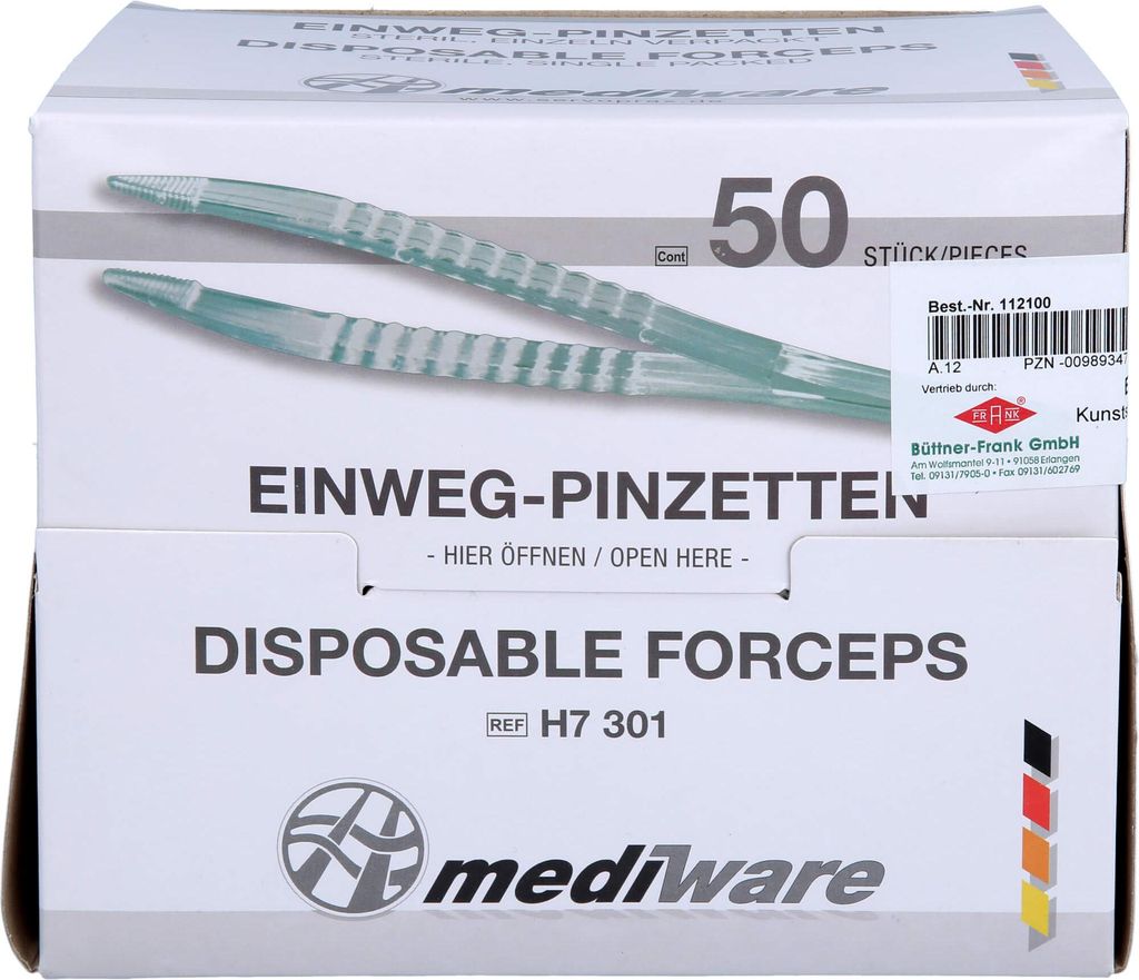 Pinzette Einmalgebrauch steril, 50 St. Pinzette