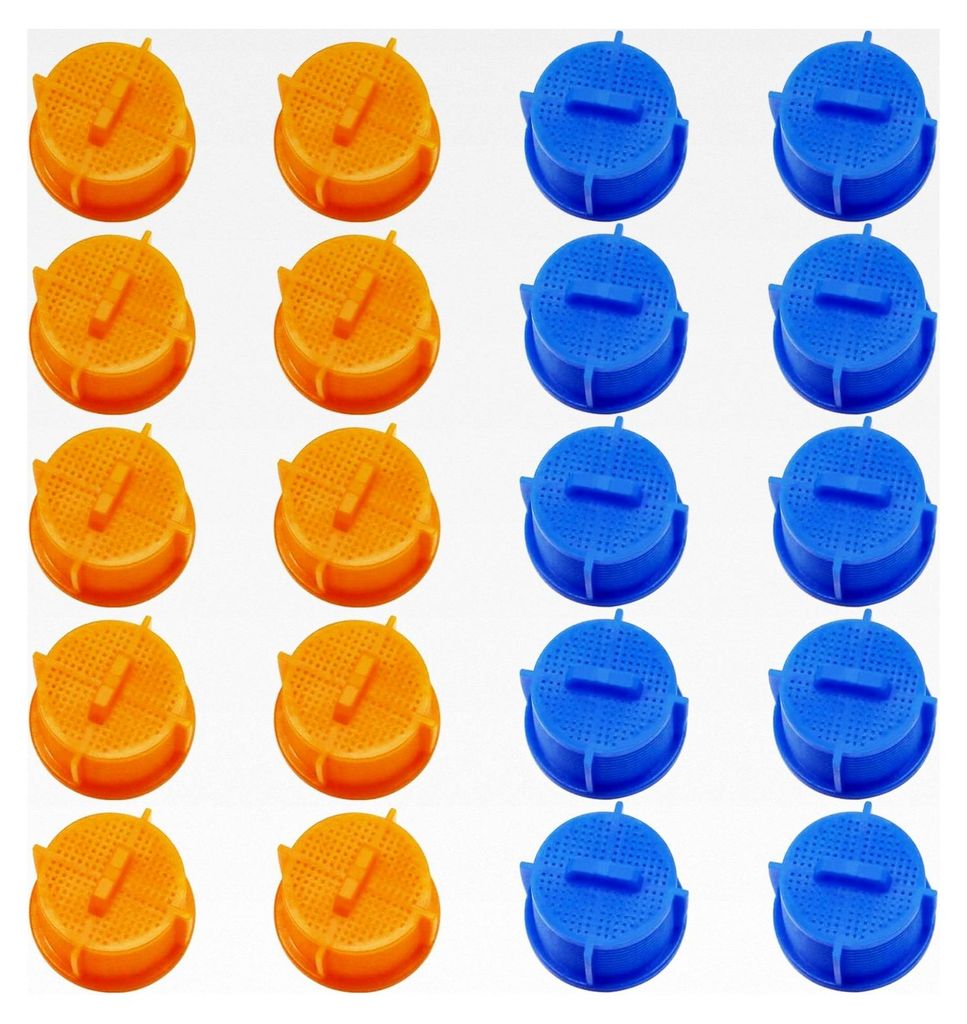 20 Stück Wasserfilter für Waschmaschinen, Ersatzfilter für Waschmaschinen-Flusenfilter, zweifarbige Wasserschlauchfilter