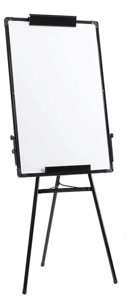 Magnetisches Whiteboard - Stativ - Höhenverstellbar - Schwarzer Aluminiumrahmen - 60 x 90 cm - Schwarz