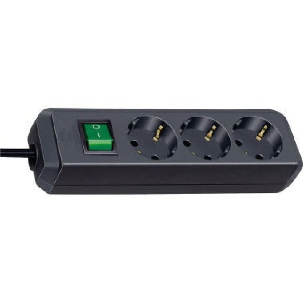Brennenstuhl Eco-Line stekkerdoos met schakelaar, 3-voudig, Productafbeelding 