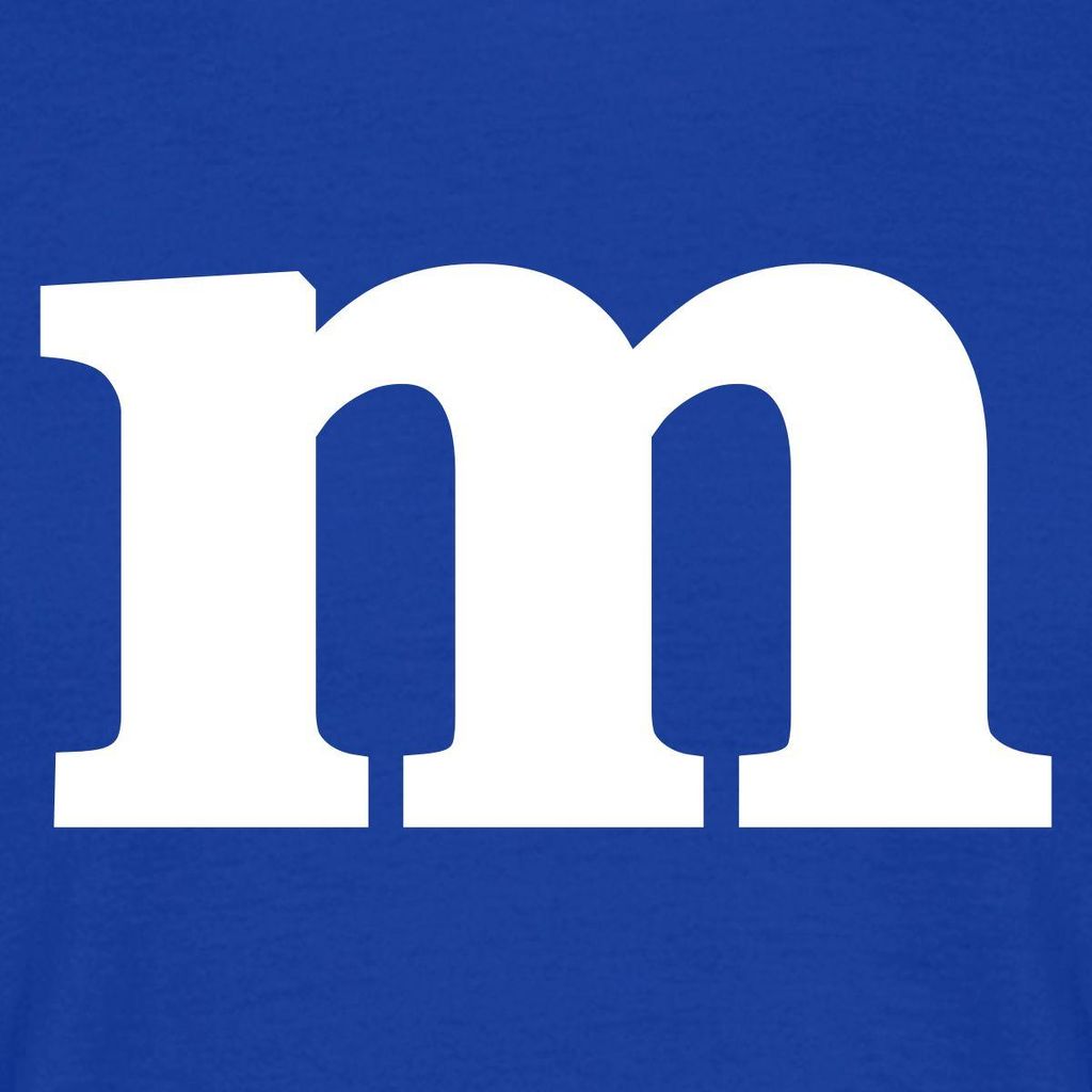 Spreadshirt Buchstabe M Kostüm Karneval Fasching Gruppen Männer T-Shirt, L, Dunkelblau