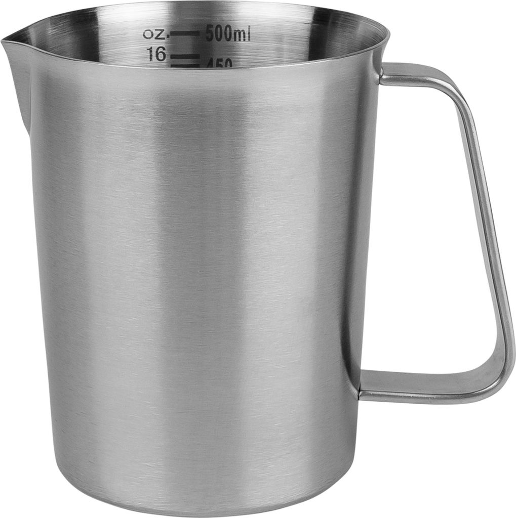 Krumble Messbecher mit Ausgießer - Messbecher zum Kochen und Backen - Messbecher - Kochgeschirr - Rührbecher - Mixbecher - Edelstahl - 500 ml - 9...