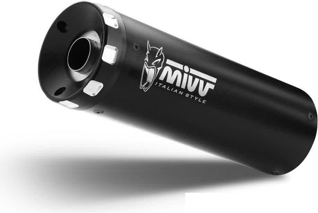 MIVV Ghibli Black Slip-on Dual Auspuff für MOTO GUZZI V7 Stone