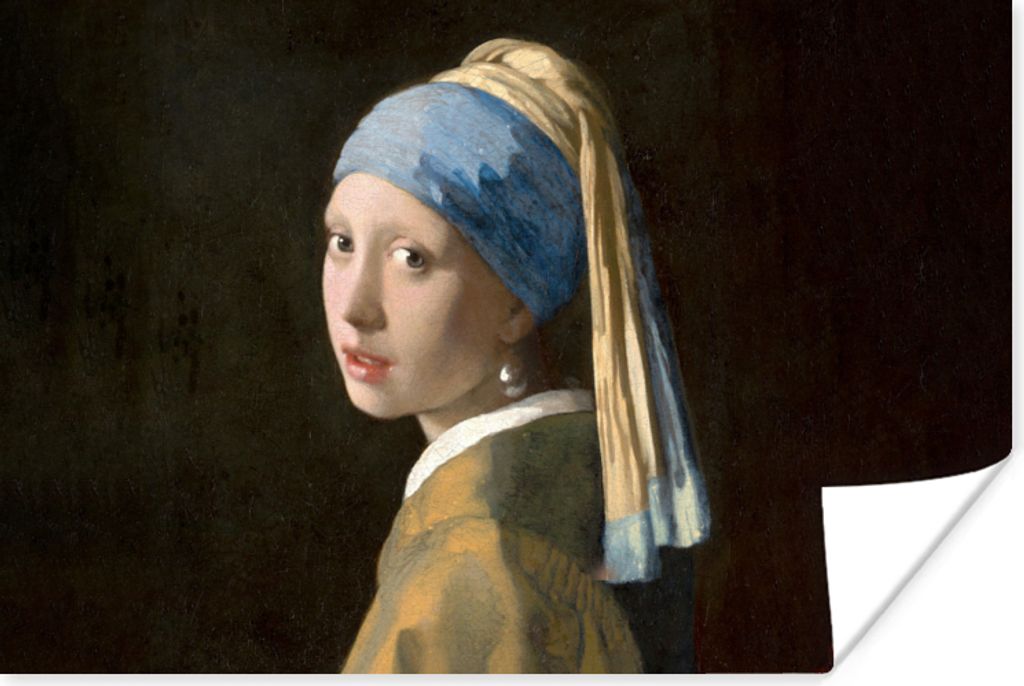 MuchoWow Poster Mädchen mit Perlenohrring - Gemälde - Alte Meister - Vermeer 30x20 cm - Plakate - Print