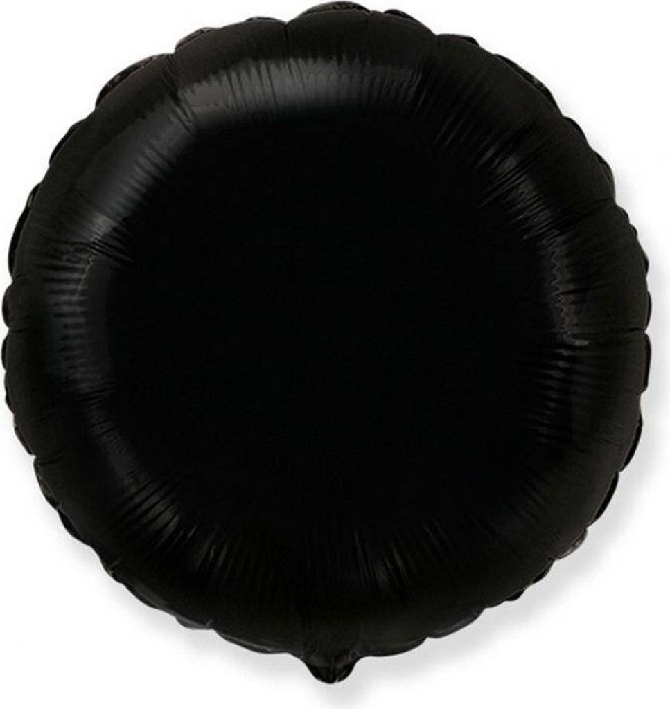 Runder Folienballon, schwarz, 46 cm