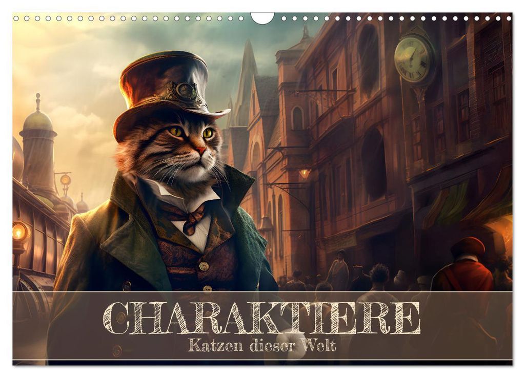 Charaktiere Katzen dieser Welt (Wandkalender 2027 DIN A3 quer), CALVENDO Monatskalender