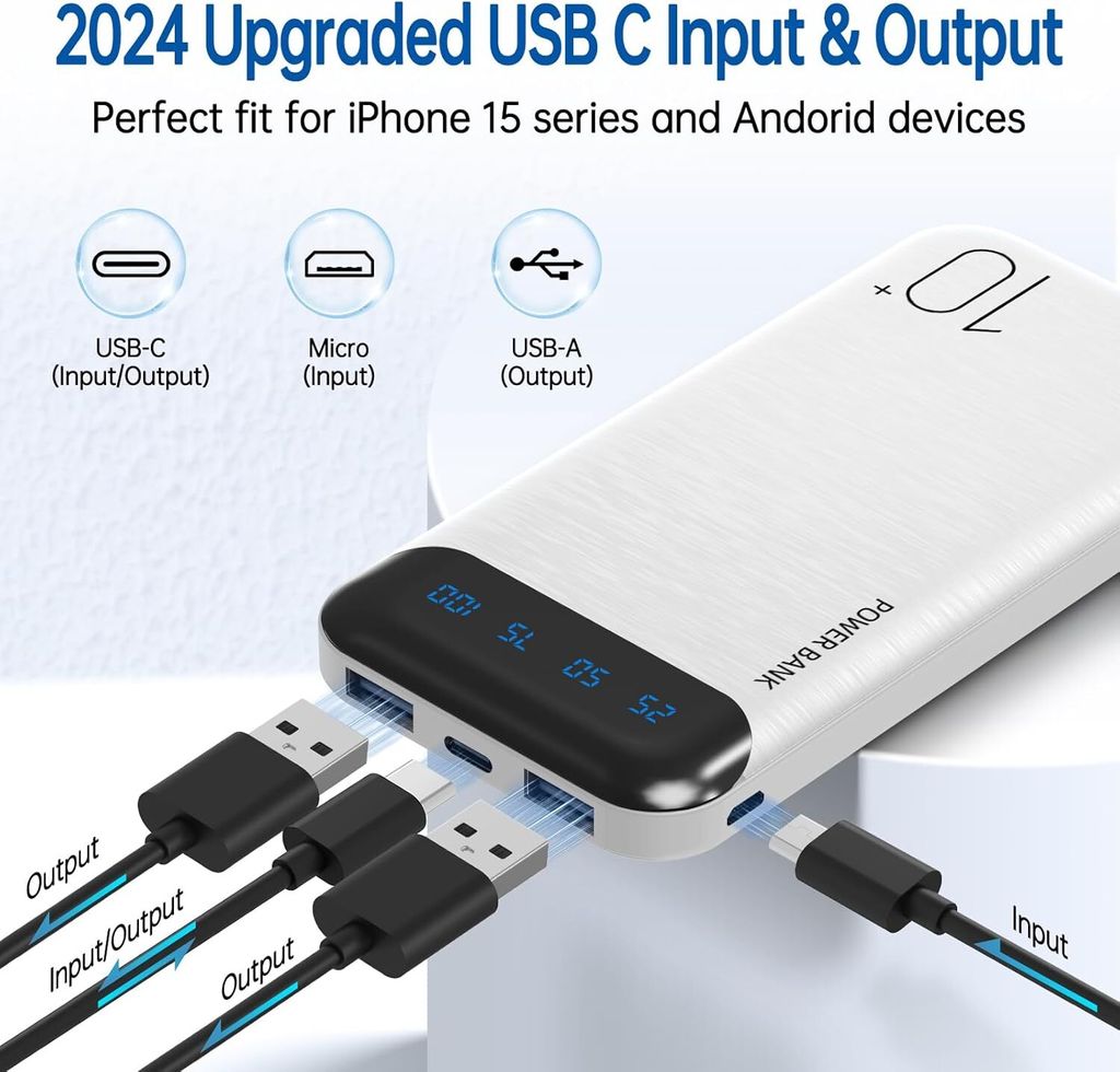Powerbank 10000mAh, Tragbares Ladegerät, 20W PD Schnelles Produktbild 2