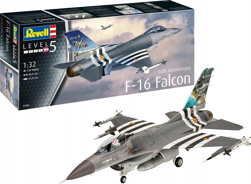 Revell F-16 Falcon 1:32 - Maquette de Collection pour Expert Aviation