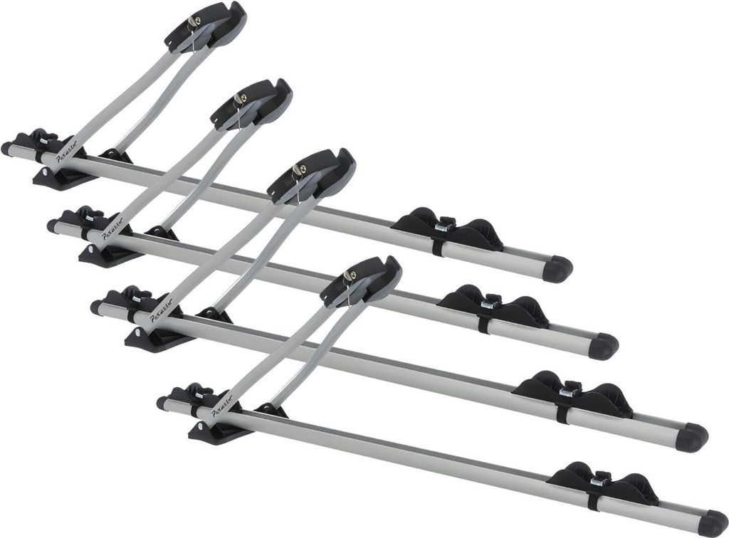 4x universeller Dachfahrradhalter Auto Fahrradträger - VDP Roma - Dach Fahrradhalter für Auto - abschließbar - für 4 Fahrräder
