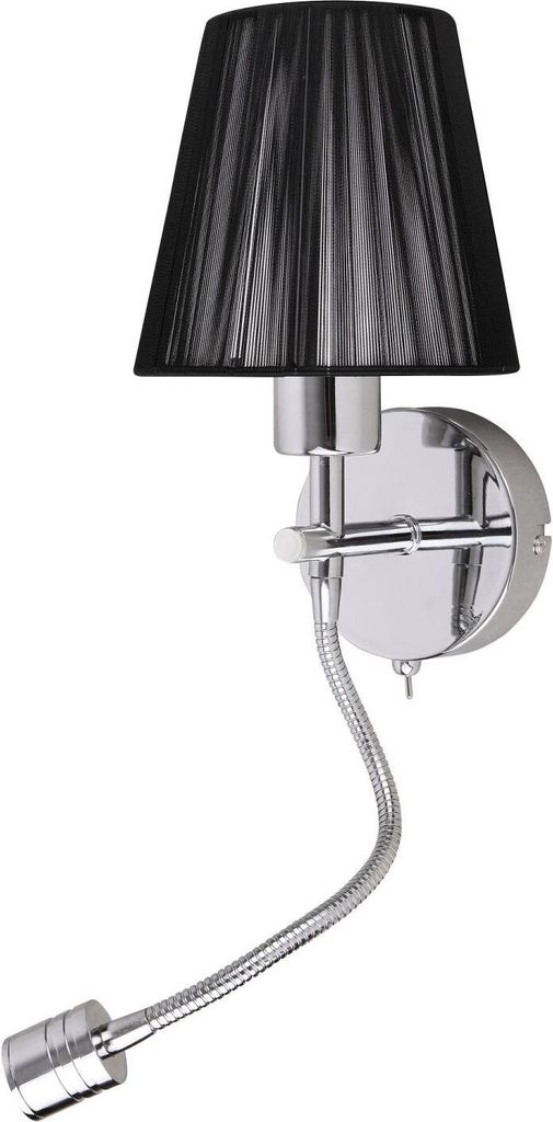 Wandlampe mit Schwanenhals Schalter E14 + LED Leselampe Bett Wandleuchte Schlafzimmer