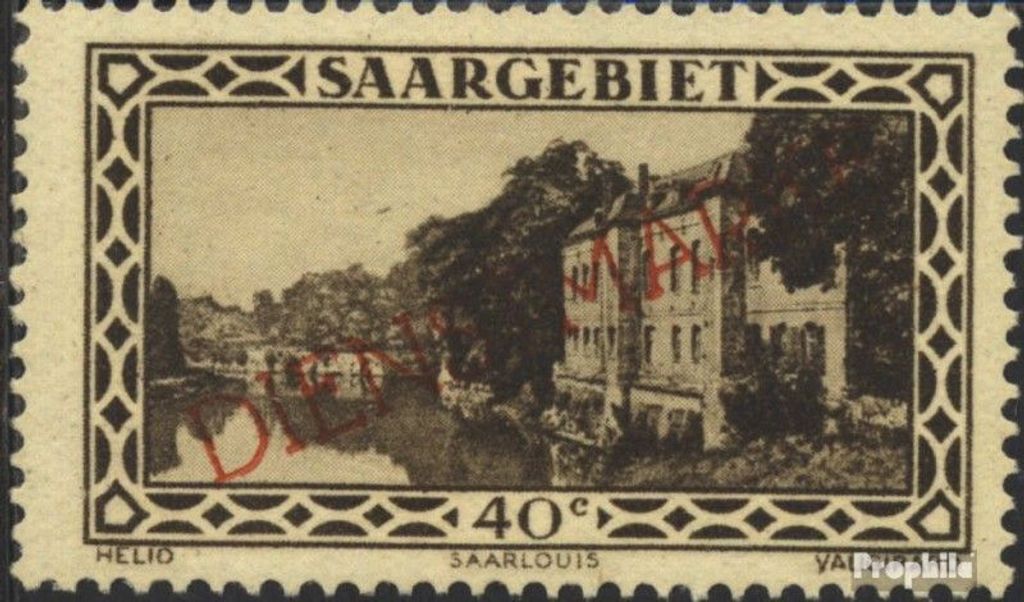 Briefmarken Saarland 1929 Mi D27 postfrisch Freimarken