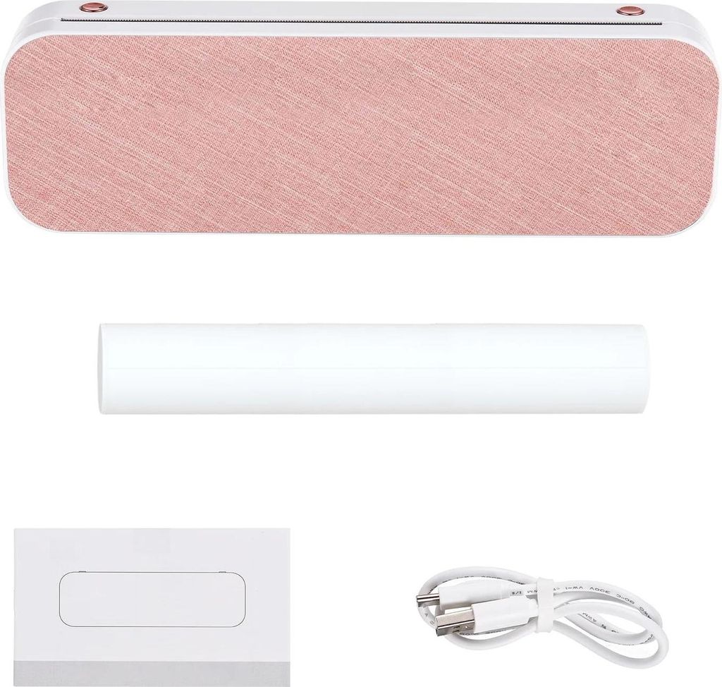 Mobiler A4 Drucker - Direkt Thermodrucker - Kabellos - Bluetooth - USB - 210 mm - 1 Rolle - Rosa