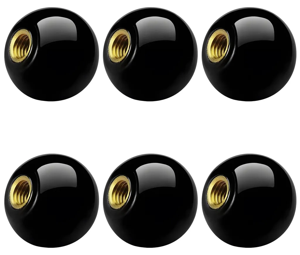 Poignée boule noire M6 x 25 mm pour réglage de machine et bricolage