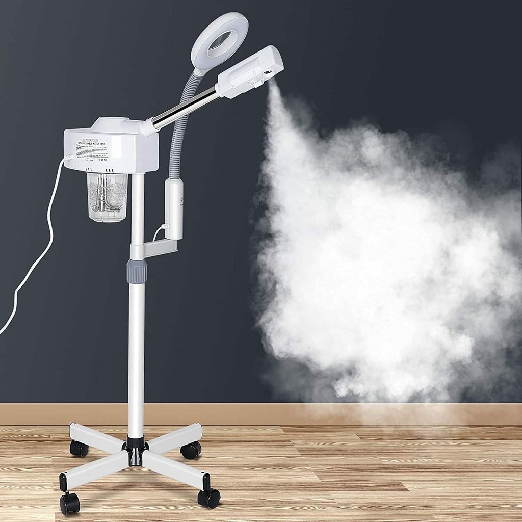 2-in-1 Gesichts-Dampfgerät Mit LED-Vergrößerungslampe – Dampfsauna & Luftbefeuchter Für Tiefenreinigende Hautpflege