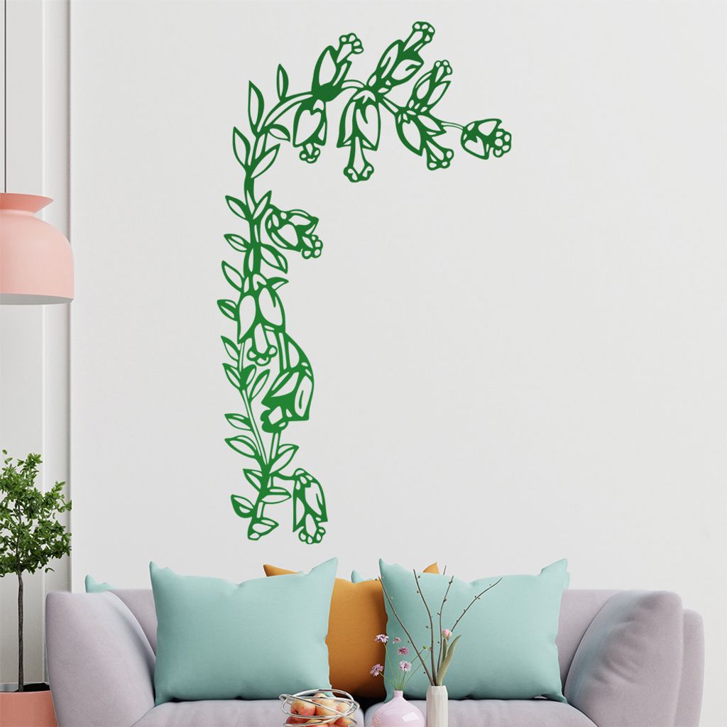 Große Blüten Wandtattoo in 6 Größen - Wandaufkleber Wall Sticker - Dekoration, Küche, Wohnzimmer, Schlafzimmer, Badezimmer