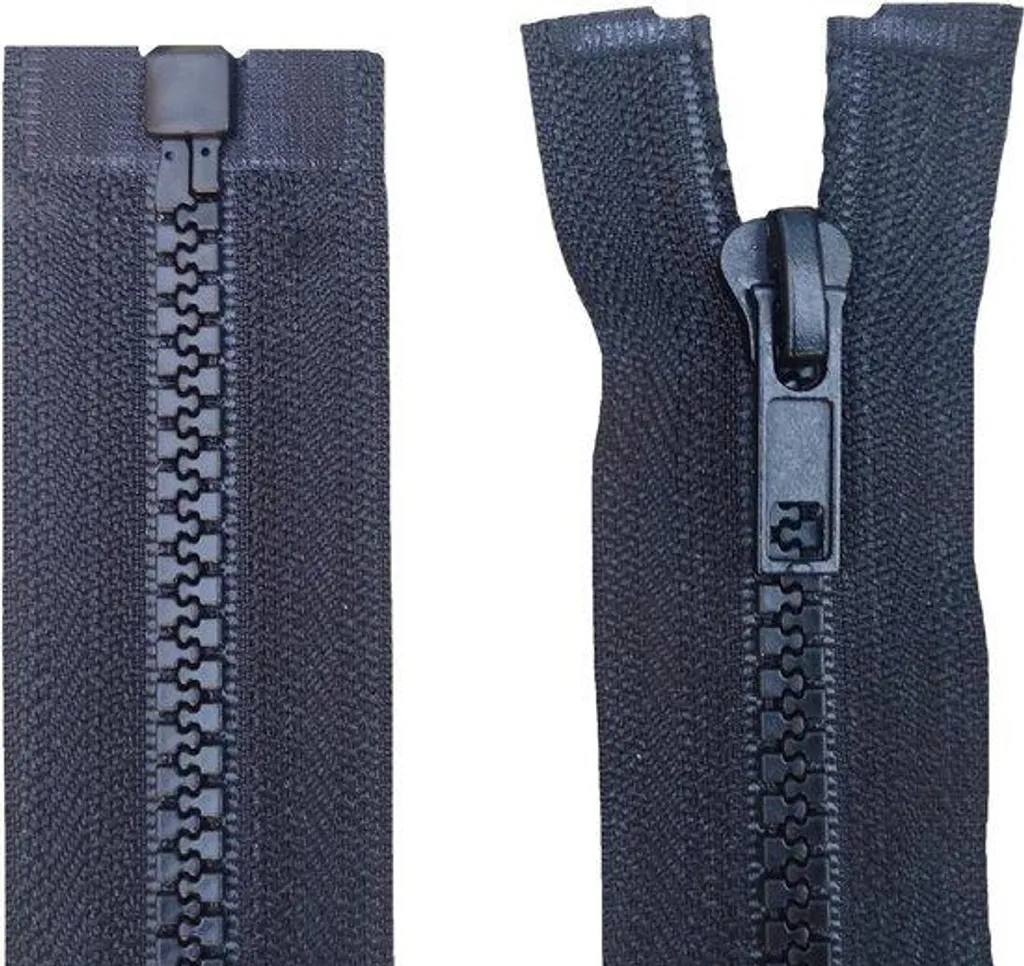 Fermeture à glissière noire 220 cm séparable pour réparer vos bâches