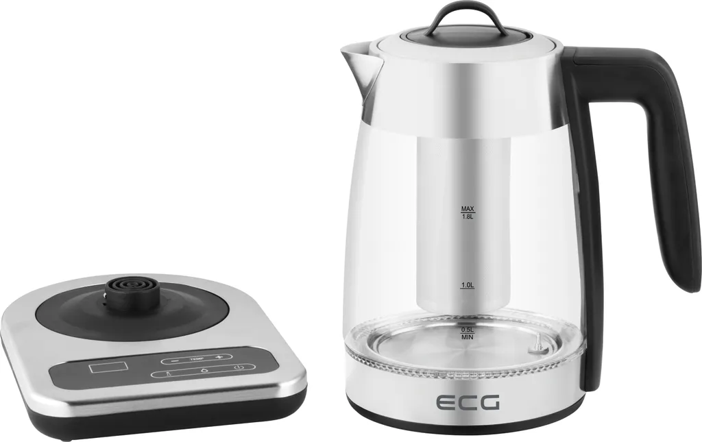 Théière 1,8 L 2200 W ECG RK 1891 en verre borosilicate haute résistance