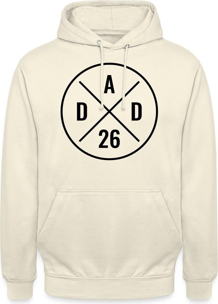 Spreadshirt Dad 2026 Modernes Papa Logo Geschenk Uni Hoodie, S, Vanille-Milchshake