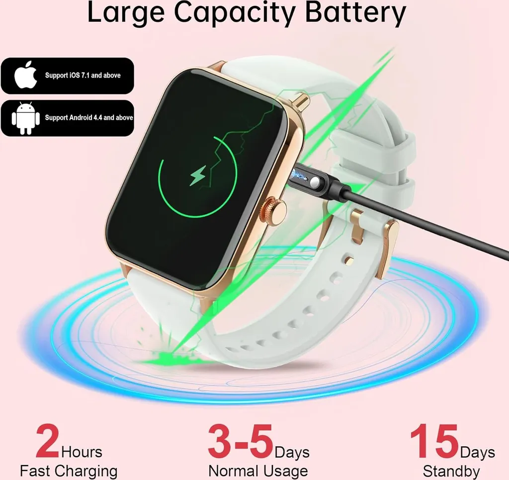 Smartwatch Elegante 1.85" Chiamate Bluetooth e Salute iOS Android - 7