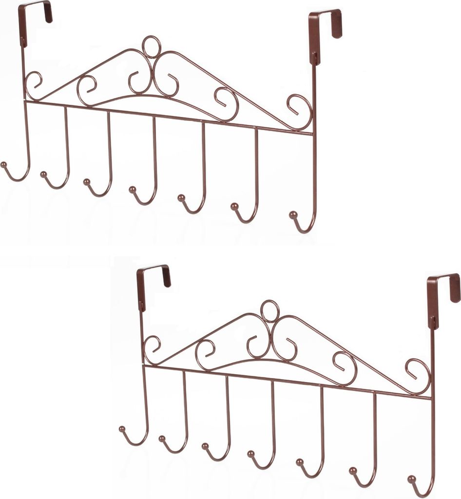 2er Set - 42,5cm Türgarderobe Metall für Montage über der Produktbild 