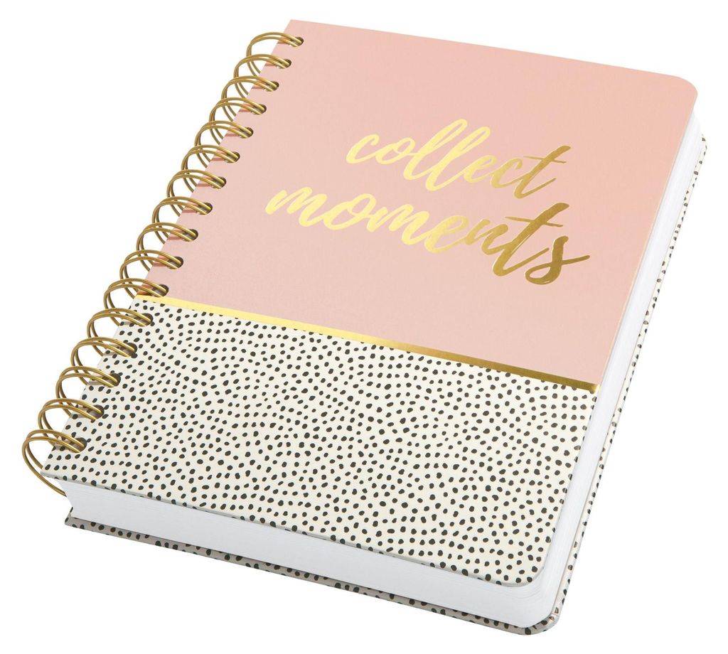 SIGEL JN601 Spiral-Notizbuch Jolie , Hardcover, ca. A5, dotted, weiß/schwarz/rose, 240 S.