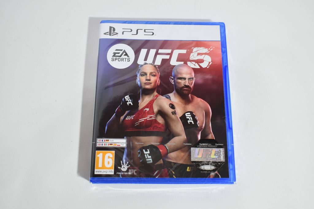 A PlayStation 5 game case for EA Sports UFC 5.