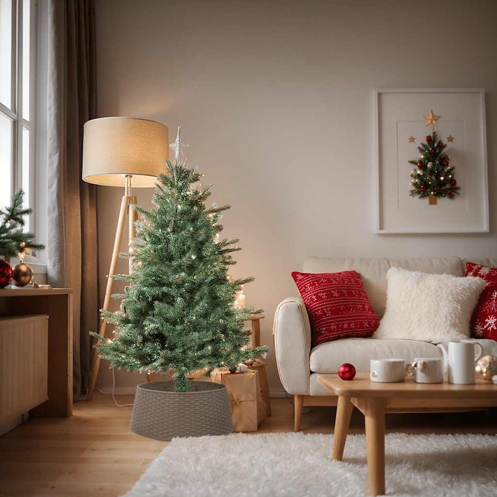 Praktischen Weihnachtsbaum-Rock Braun Ø65x23 cm Kunststoff - Weihnachtsgirlanden CHY9042244