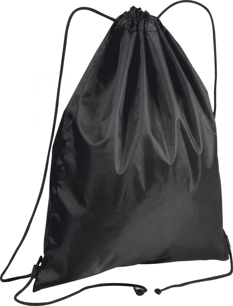 Gymbag / Sportbeutel / Turnbeutel / aus recyceltem Polyester / Farbe: schwarz