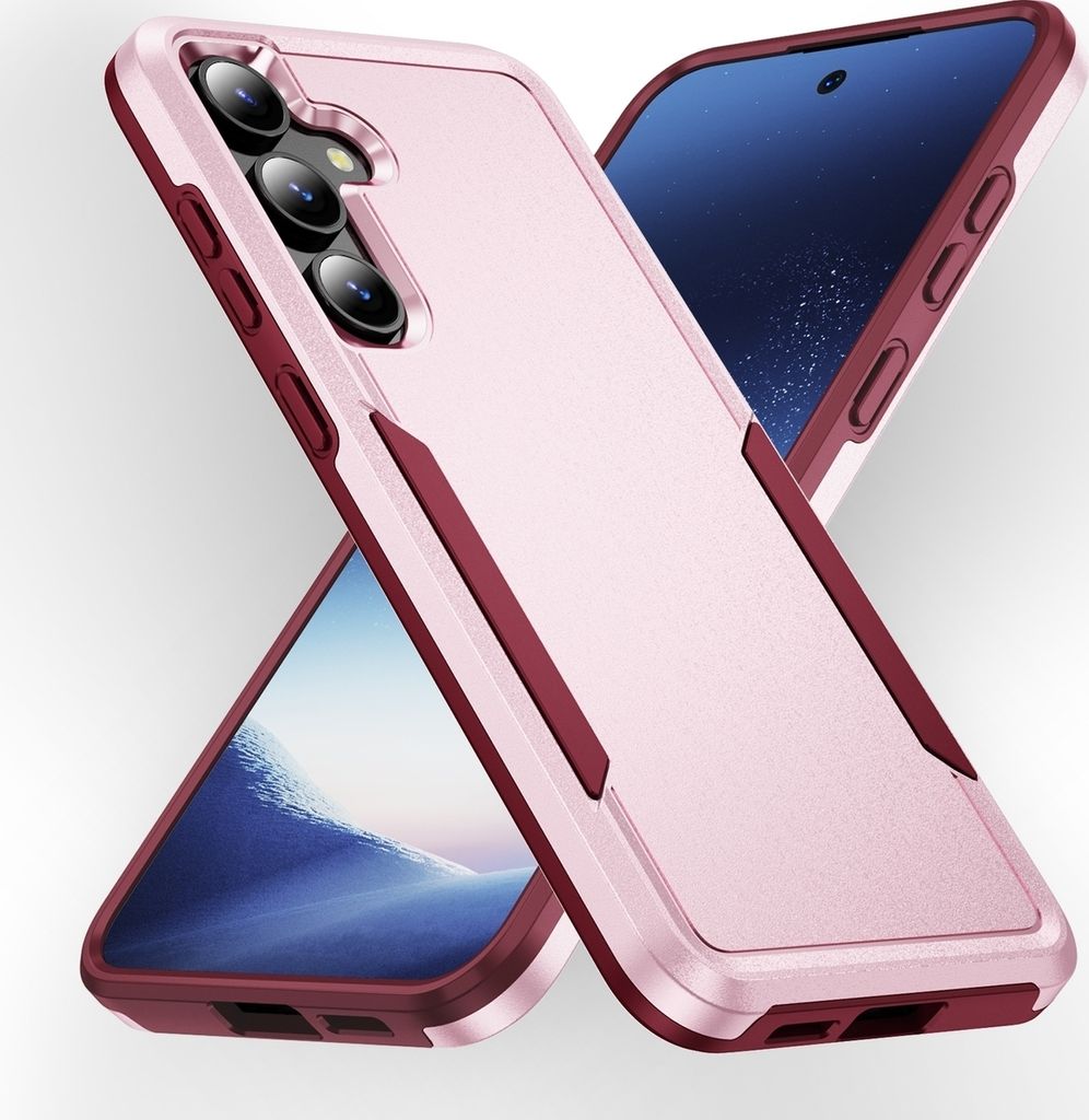 Mobigear Heavy Armor Samsung Galaxy S24 Plus Hülle Hardcase Backcover Stoßfest - Pink