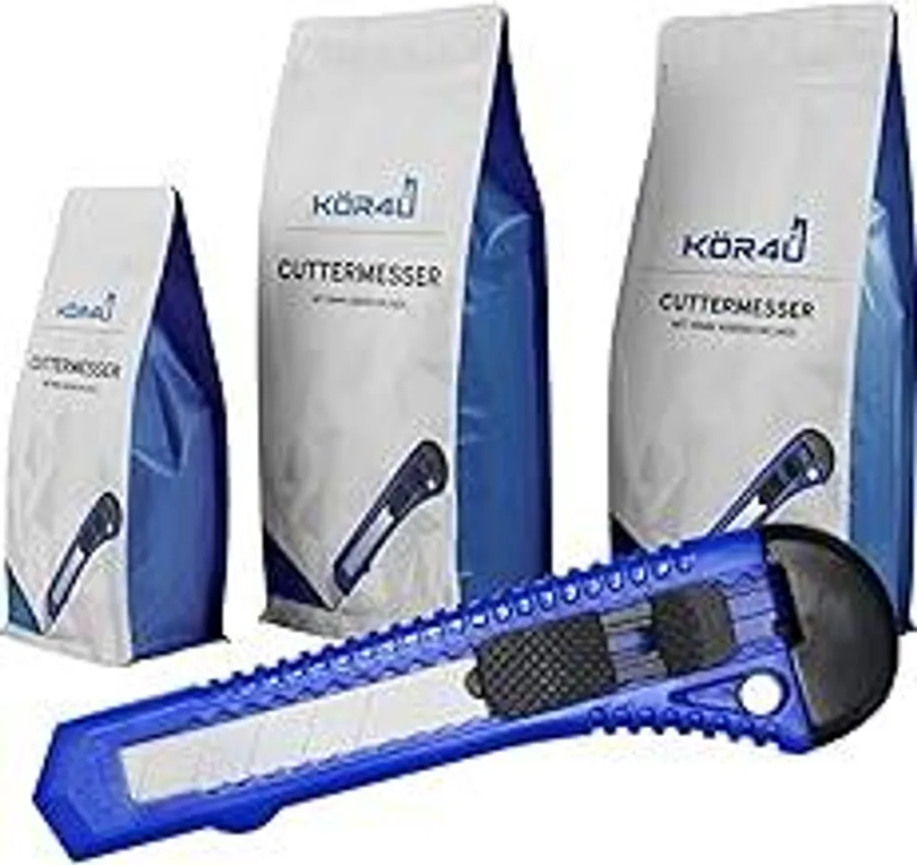 Set 10 Coltelli da Taglio kör4u 18mm | Cutter Professionali Multiuso